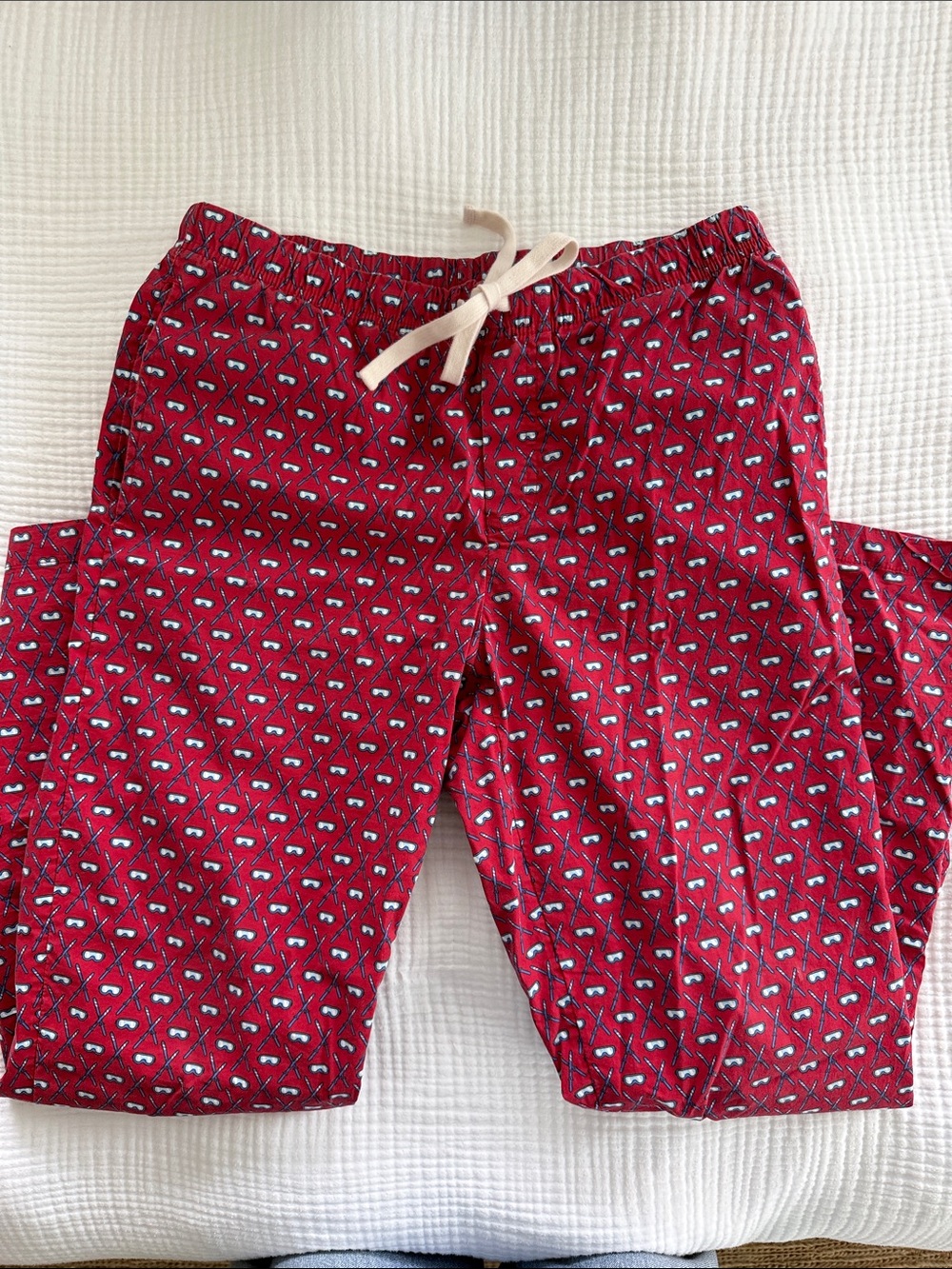 Vineyard Vines Men’s Red Ski Googles and Ski Lounge PJ Pants
